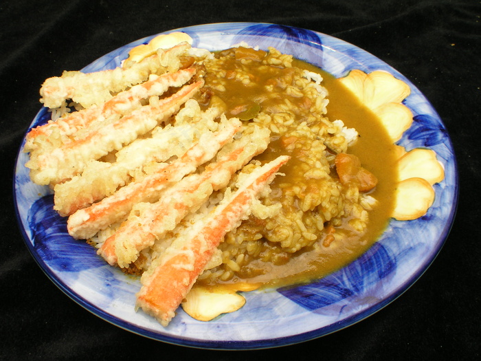 2319炸蟹棒咖喱饭