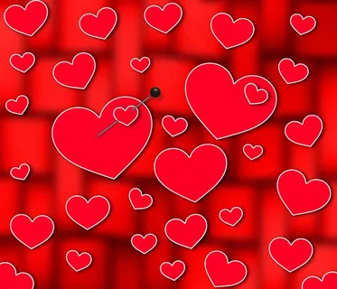 创意红色心形背景图片