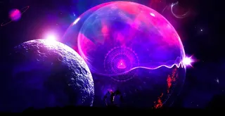 元宇宙世界天空背景墙风景