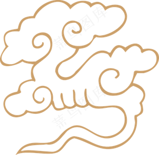 中式传统祥云中国风古典水纹吉祥图案免抠