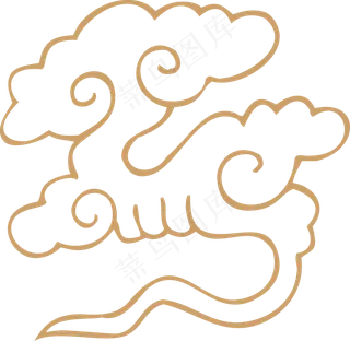 中式传统祥云中国风古典水纹吉祥图案免抠