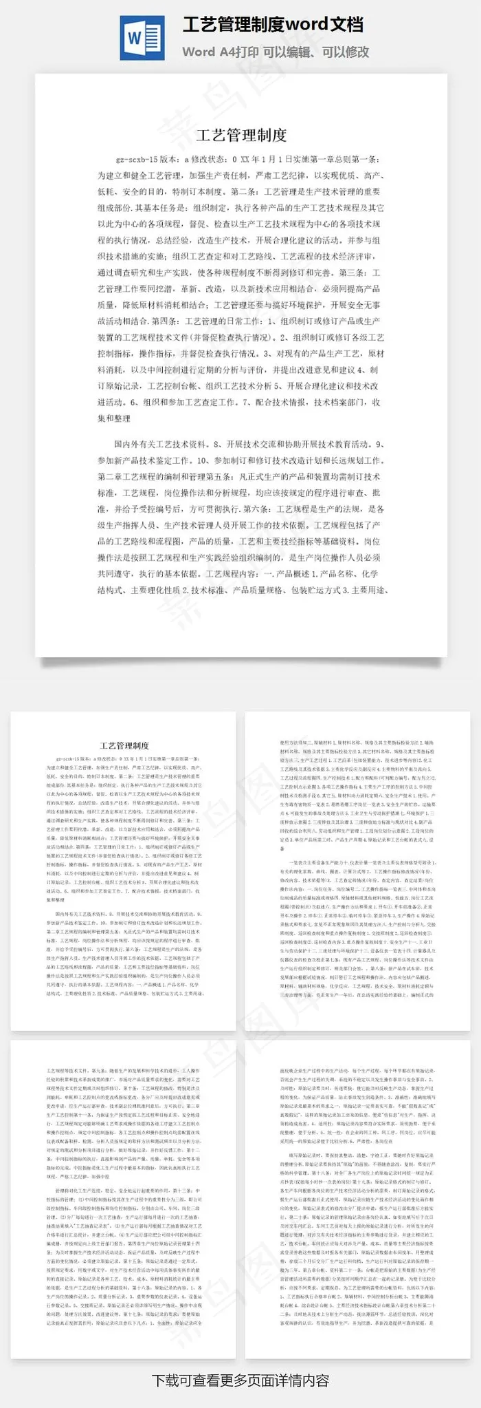 工艺管理制度word文档