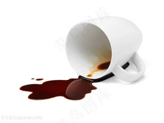 创意倒出的咖啡高清图片
