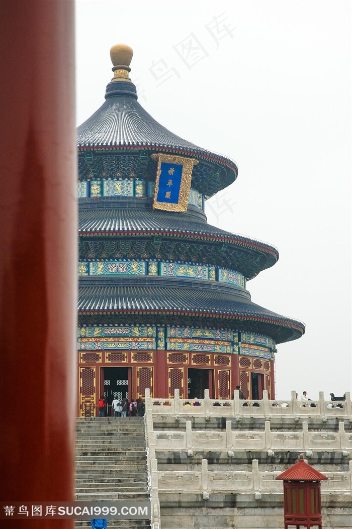 北京天坛公园祈年殿皇家古建筑景观
