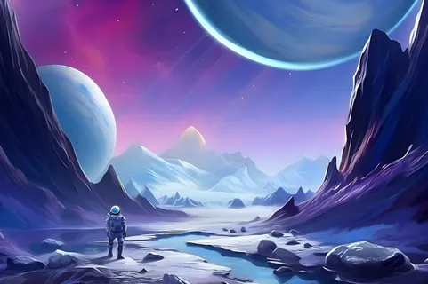 航天员太空紫色星空背景 航天员太空紫色星空背景