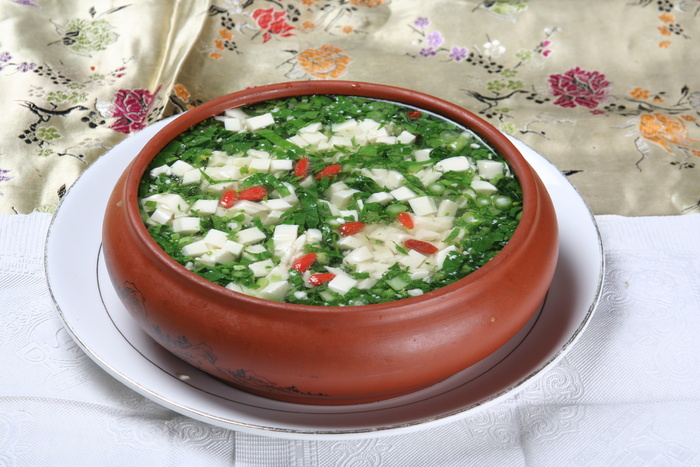 青菜豆花