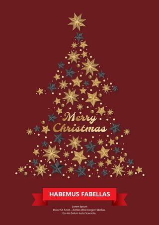 圣诞节圣诞树圣诞老人闪亮装饰电商促销折扣海报