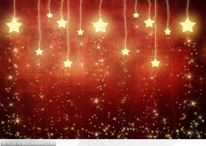星光闪烁的圣诞背景