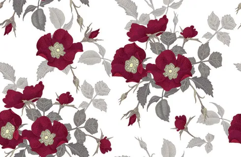 花卉唯美手绘花朵面料纹理手机壳布料面料印花服装矢量图案素材