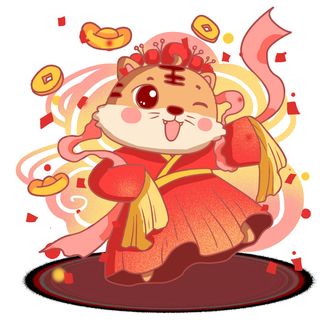 可爱2022年虎年吉祥物卡通形象新年海报元素AI矢量图PSD分层设计素材