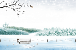 江景雪地卡通