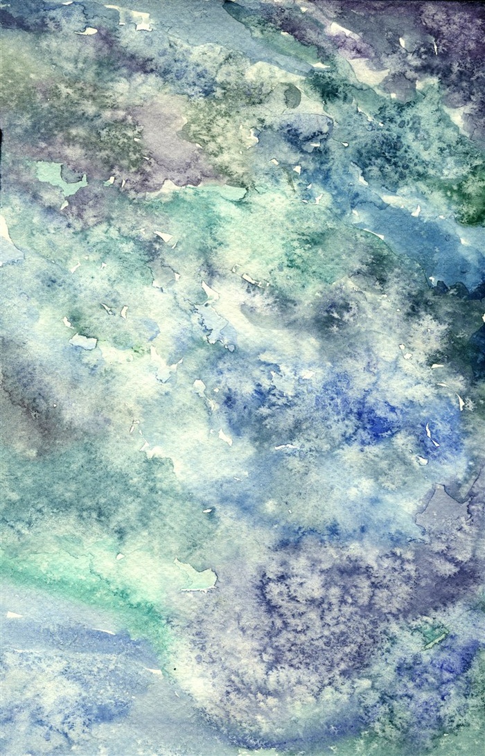 美丽的水彩绘画景色高清素材图