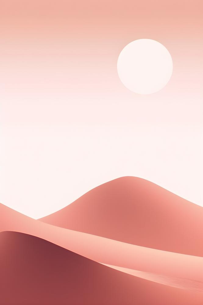 简约扁平意境山脉背景(2400x3600)