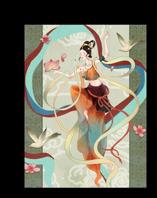 敦煌系列国潮插画