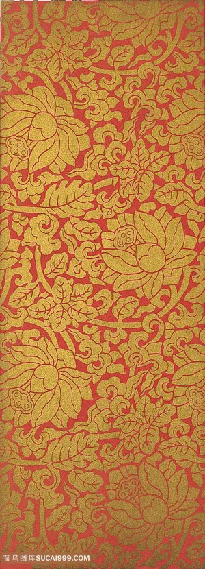 金色莲花纹样背景
