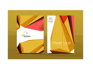 抽象矢量彩色时尚年度宣传册设计