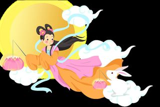 卡通中秋节嫦娥素材
