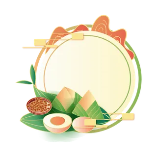 端午节粽子饭桌免扣元素