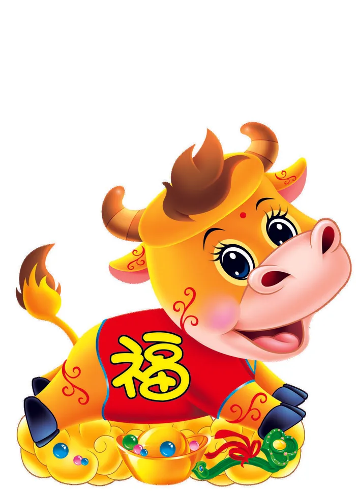 金牛牛年素材psd模版下载