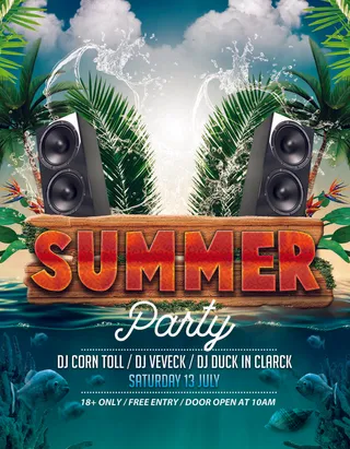 夏天大海约会海报