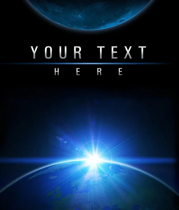 蓝闪耀宇宙星空海报背景高清图片