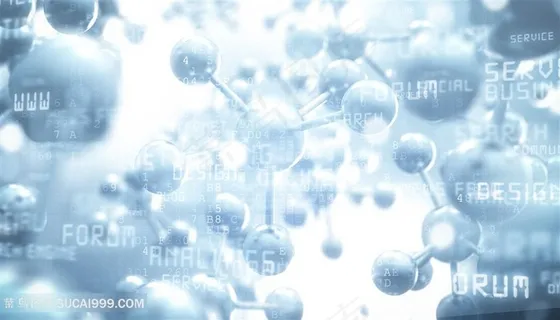 创意分子结构背景图