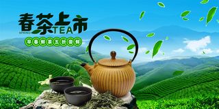 春茶上市茶叶背景
