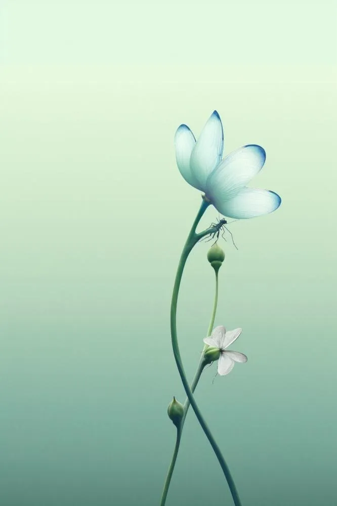 清新浅绿色荷花节气背景