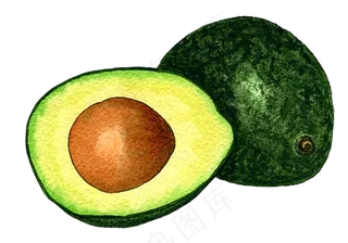 牛油果免抠图片
