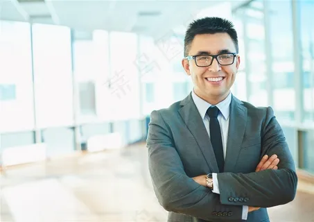 微笑的商务人士