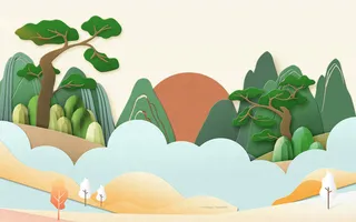 浮雕林木风景背景墙