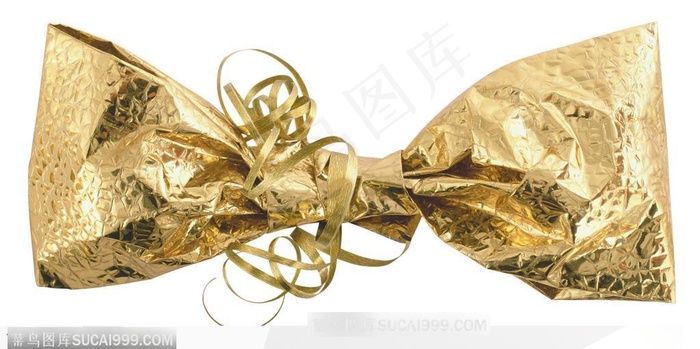 礼品装饰-金色的蝴蝶结