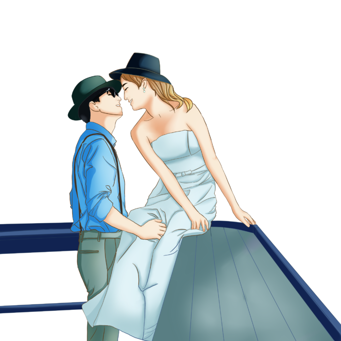 婚纱卡通人物婚礼白纱结婚婚纱摄影手绘