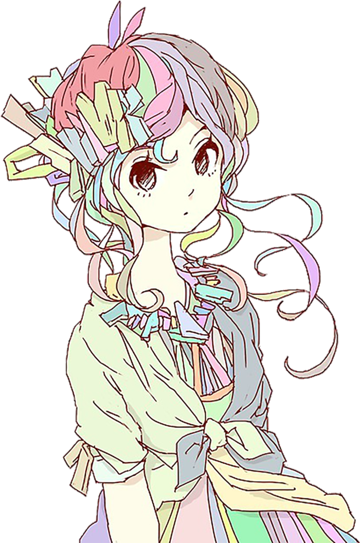 女孩线条画卡通简笔人物