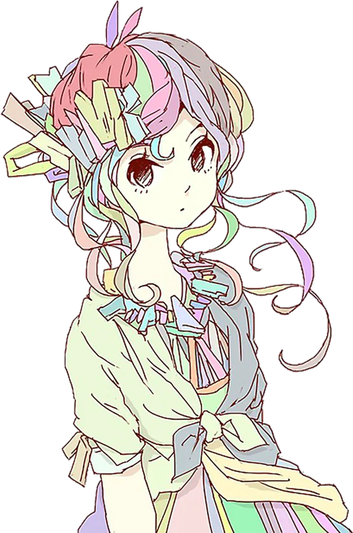 女孩线条画卡通简笔人物