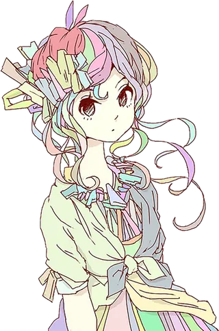 女孩线条画卡通简笔人物