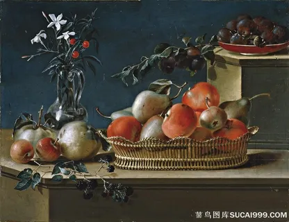 费雷尔,何塞-博德贡水果和玻璃花瓶 费雷尔,何塞-博德贡水果和玻璃花瓶