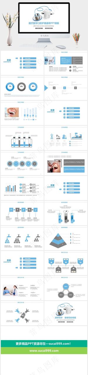 口腔牙科PPT模板ppt模版
