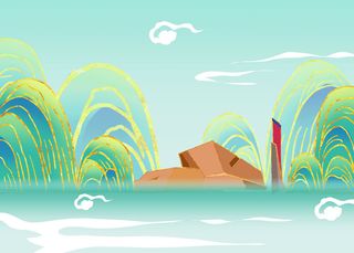 国潮鎏金长沙滨江文化园三馆一厅城市地标