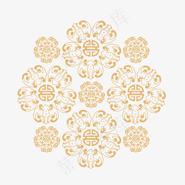 福纹矢量装饰元素