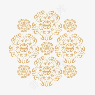 福纹矢量装饰元素