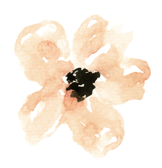 唯美森系手绘水彩花朵 免抠