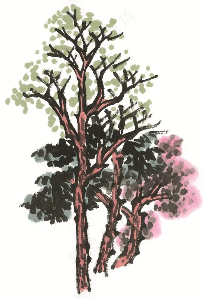 古木国画欣赏jpg素材