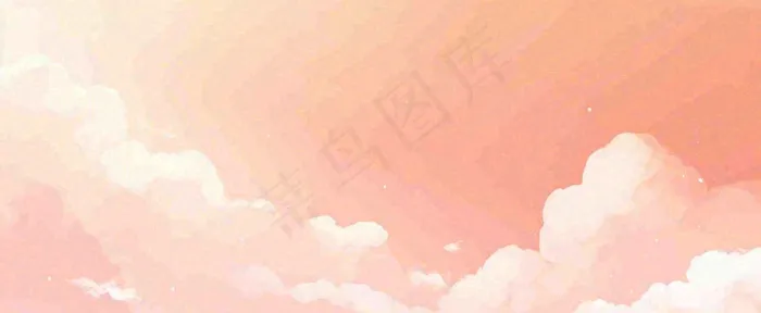 粉色渐变天空白云，唯美浪漫星空(1712x704)