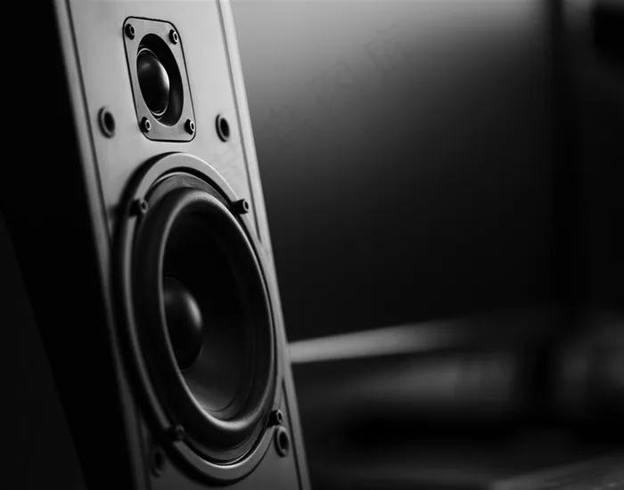 黑色音响静物图片