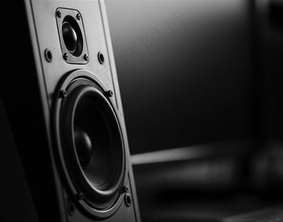 黑色音响静物图片