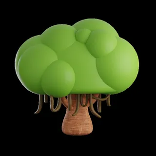 大树植物图标3Dpng素材