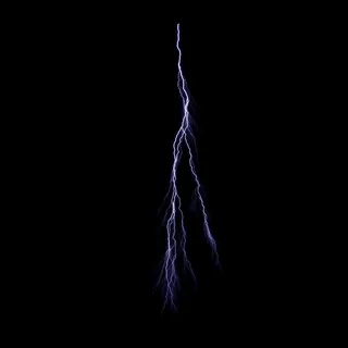 干净背景的闪电