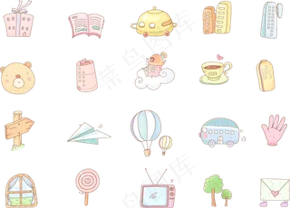 可爱母婴童装装饰元素合集