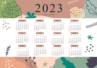 手绘兔年2023日历